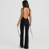 Jumpsuit regolabile con lacci e spacco laterale da donna ATREND