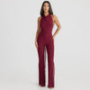 Jumpsuit regolabile con lacci e spacco laterale da donna ATREND