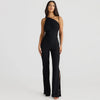 Jumpsuit regolabile con lacci e spacco laterale da donna ATREND