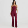 Jumpsuit regolabile con lacci e spacco laterale da donna ATREND