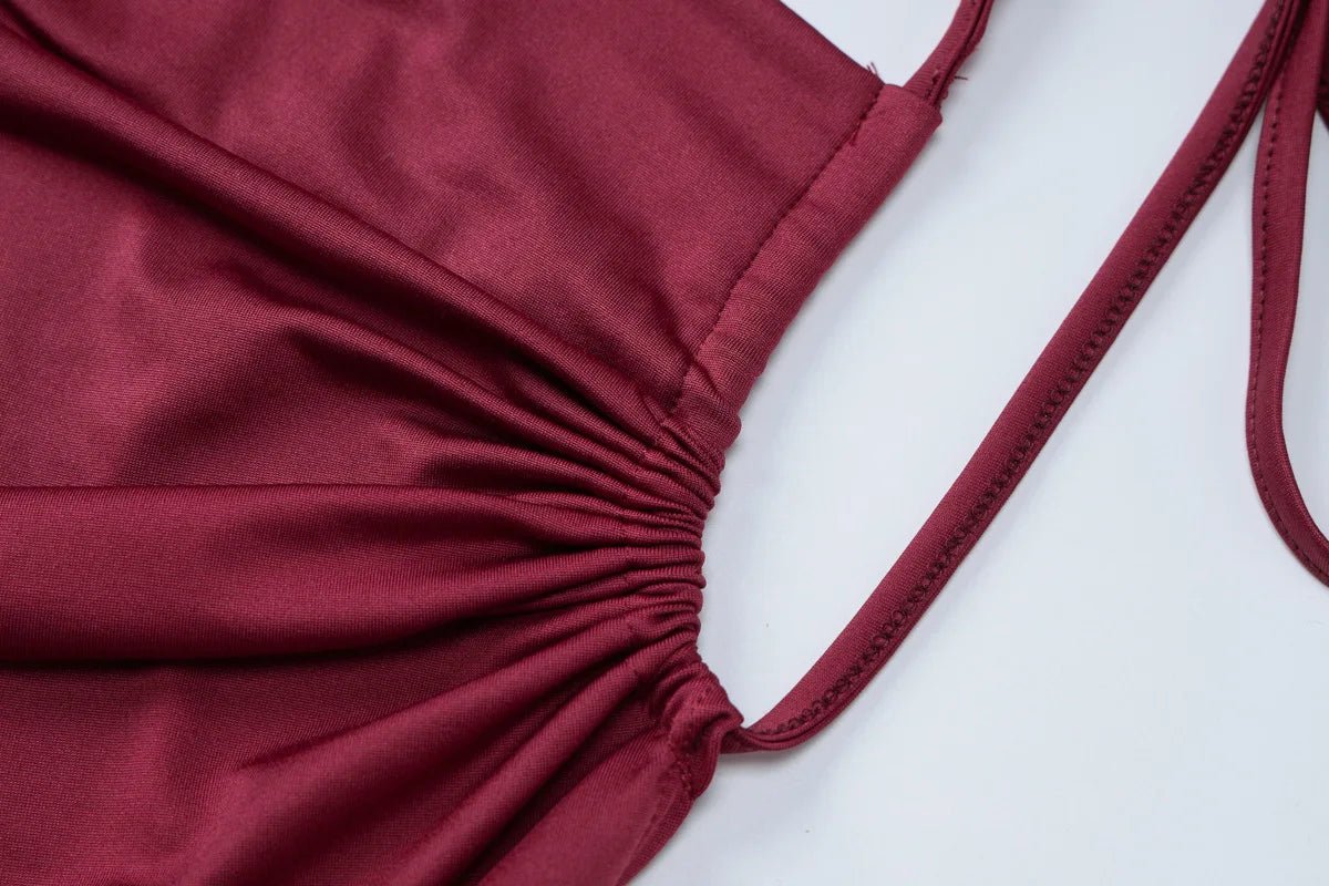 Jumpsuit regolabile con lacci e spacco laterale da donna ATREND