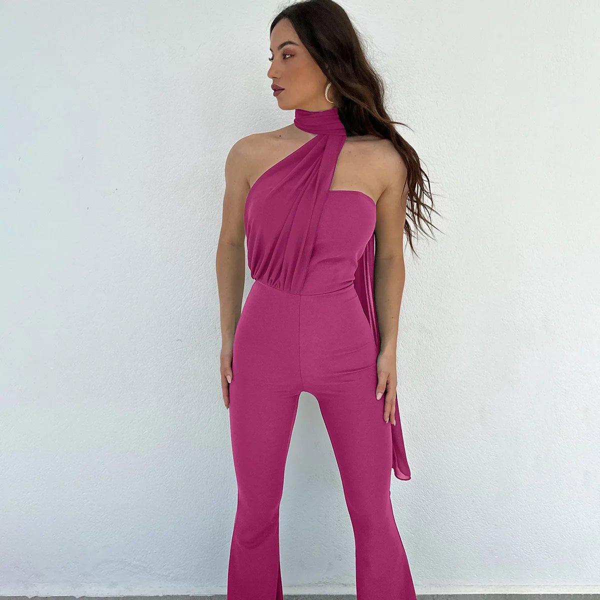 Jumpsuit senza maniche con scollo incrociato da donna ATREND