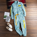 Jumpsuit sportiva con stampa a lettere da uomo - jumpsuit uomo ATREND