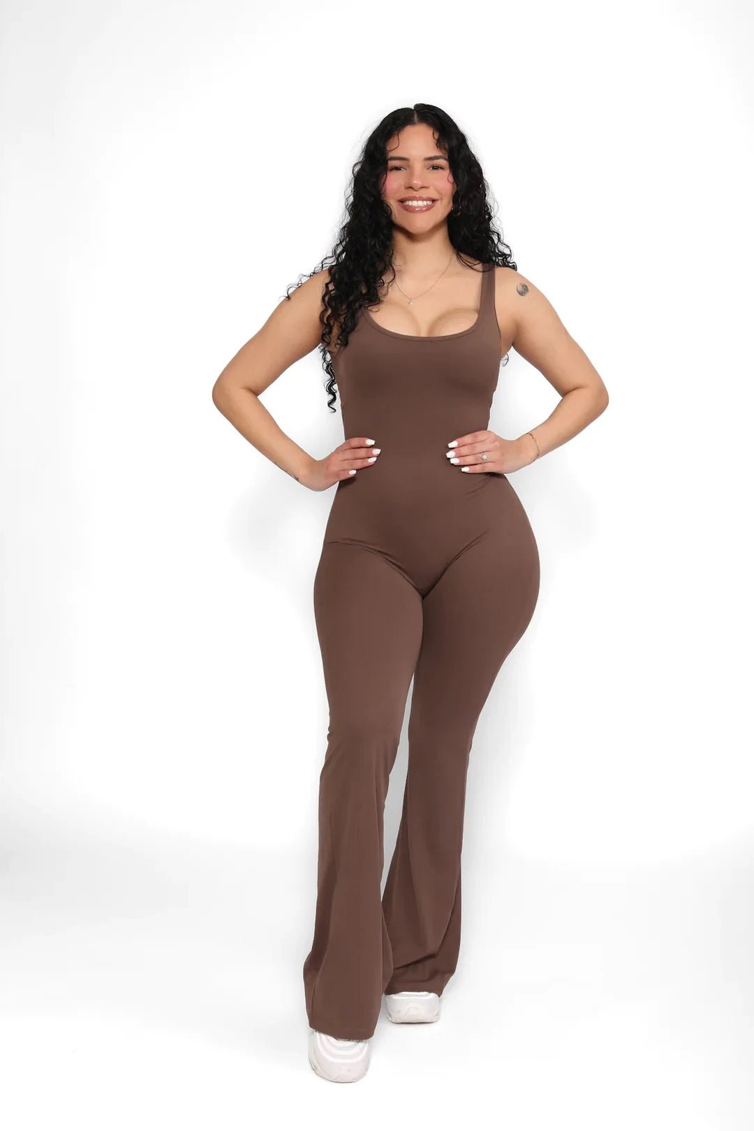 Jumpsuit sportiva scavata senza maniche da donna ATREND