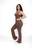 Jumpsuit sportiva scavata senza maniche da donna ATREND