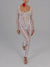 Jumpsuit trasparente in pizzo con bordo a contrasto da donna ATREND