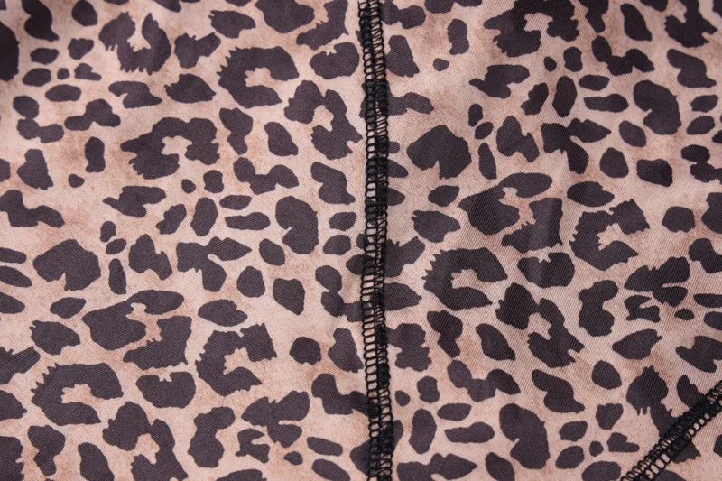 Jumpsuits senza maniche scavata in stampa leopardata da donna ATREND