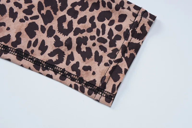 Jumpsuits senza maniche scavata in stampa leopardata da donna ATREND