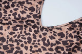 Jumpsuits senza maniche scavata in stampa leopardata da donna ATREND