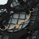 Lingerie body a rete trasparente con catena da donna - intimo lingerie ATREND