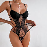 Lingerie body leopardao patchwork scavato da donna - intimo lingerie ATREND