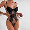 Lingerie body leopardao patchwork scavato da donna ATREND