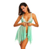 Lingerie camicia da notte sexy ricamata in pizzo trasparente da donna ATREND