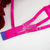 Lingerie patchwork reggiseno perizoma & giarrettiera fluo da donna ATREND