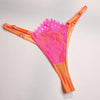 Lingerie patchwork reggiseno perizoma & giarrettiera fluo da donna ATREND