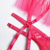 Lingerie patchwork reggiseno perizoma & giarrettiere da donna - intimo lingerie ATREND