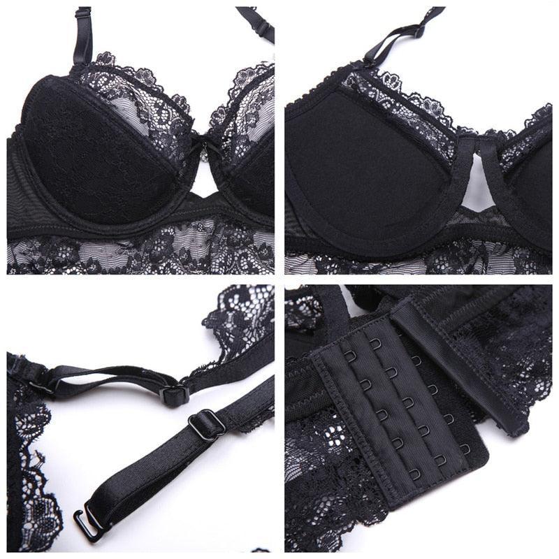 Lingerie reggiseno imbottito & slip in pizzo da donna - lingerie ATREND
