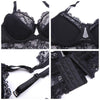Lingerie reggiseno imbottito & slip in pizzo da donna ATREND
