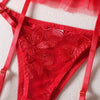 Lingerie reggiseno perizoma e giarrettiere patchwork da donna ATREND
