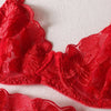 Lingerie reggiseno perizoma e giarrettiere patchwork da donna ATREND