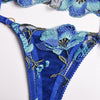 Lingerie reggiseno perizoma floreale & giarrettiere da donna - intimo lingerie ATREND