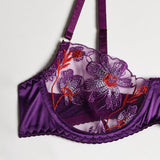 Lingerie reggiseno perizoma floreale & giarrettiere da donna - intimo lingerie ATREND