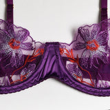Lingerie reggiseno perizoma floreale & giarrettiere da donna - intimo lingerie ATREND