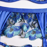 Lingerie reggiseno perizoma floreale & giarrettiere da donna - intimo lingerie ATREND