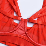 Lingerie reggiseno perizoma giarrettiera e girocollo da donna - intimo lingerie ATREND