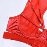 Lingerie reggiseno perizoma giarrettiera e girocollo da donna - intimo lingerie ATREND