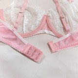 Lingerie reggiseno perizoma giarrettiera girocollo e calze da donna ATREND