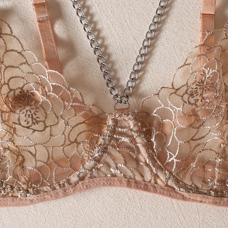 Lingerie reggiseno perizoma & giarrettiere con catene da donna - intimo lingerie ATREND