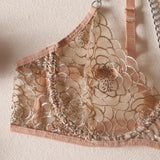 Lingerie reggiseno perizoma & giarrettiere con catene da donna - intimo lingerie ATREND