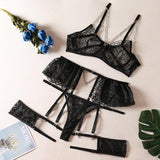 Lingerie reggiseno perizoma & giarrettiere con catene da donna - intimo lingerie ATREND