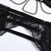 Lingerie reggiseno perizoma in pizzo & giarrettiera da donna ATREND