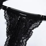 Lingerie reggiseno perizoma in pizzo & giarrettiera da donna - intimo lingerie ATREND