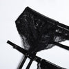 Lingerie reggiseno perizoma in pizzo & giarrettiera da donna ATREND