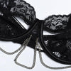 Lingerie reggiseno perizoma in pizzo & giarrettiera da donna ATREND