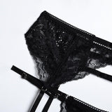 Lingerie reggiseno perizoma in pizzo & giarrettiera da donna - intimo lingerie ATREND