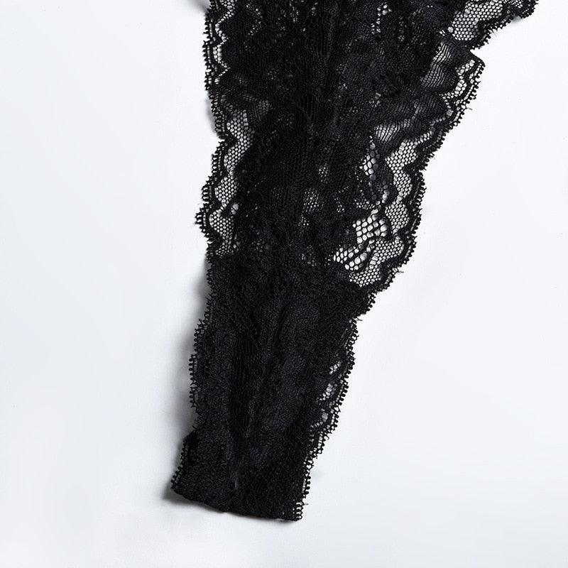 Lingerie reggiseno perizoma in pizzo & giarrettiera da donna - intimo lingerie ATREND