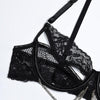 Lingerie reggiseno perizoma in pizzo & giarrettiera da donna ATREND