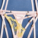Lingerie reggiseno perizoma in pizzo & giarrettiere da donna - intimo lingerie ATREND