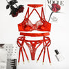 Lingerie reggiseno perizoma in pizzo & giarrettiere da donna - intimo lingerie ATREND