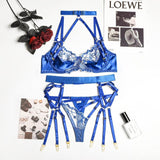 Lingerie reggiseno perizoma in pizzo & giarrettiere da donna - intimo lingerie ATREND