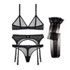 Lingerie reggiseno perizoma parigine & giarrettiera da donna ATREND