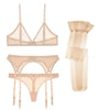Lingerie reggiseno perizoma parigine & giarrettiera da donna ATREND