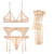 Lingerie reggiseno perizoma parigine & giarrettiera da donna ATREND