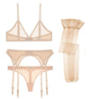 Lingerie reggiseno perizoma parigine & giarrettiera da donna - lingerie ATREND