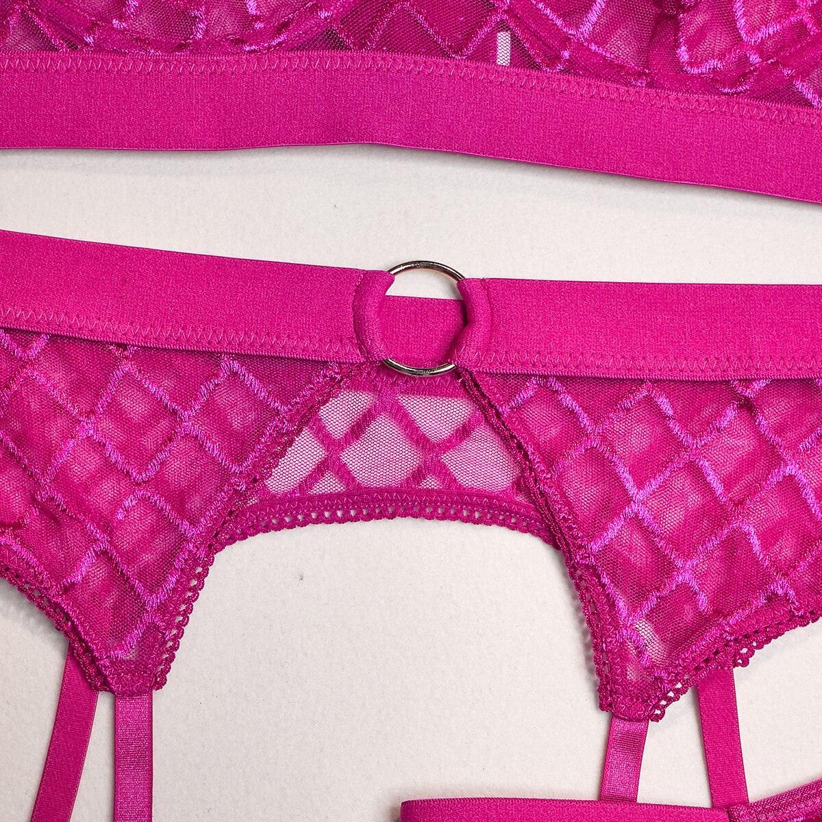 Lingerie reggiseno perizoma & reggicalze a rete da donna - intimo lingerie ATREND