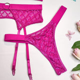 Lingerie reggiseno perizoma & reggicalze a rete da donna - intimo lingerie ATREND